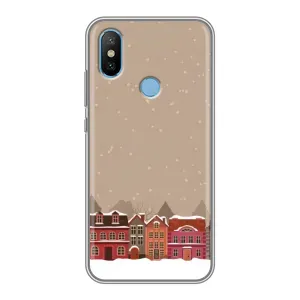 Новогодние, Праздничные Чехлы для Xiaomi Mi6X - 2024 год (Зимний город)