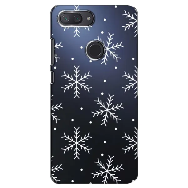 Чохол з принтом «Білі сніжинки» для Xiaomi Mi 8 Lite