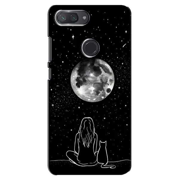 Чохол з принтом «Дівчина з котом» для Xiaomi Mi 8 Lite