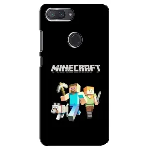 Чехол Майнкрафт на Xiaomi Mi 8 Lite (AlphaPrint) Minecraft (герои Minecraft)