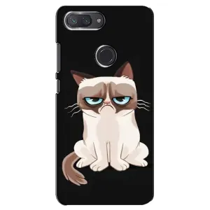 Чехол с принтом для Xiaomi Mi 8 Lite (AlphaPrint) Модные коты (Грустный кот)