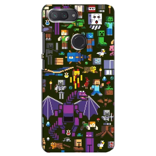 Чехол с принтом «Коллаж Майнкрафт» для Xiaomi Mi 8 Lite