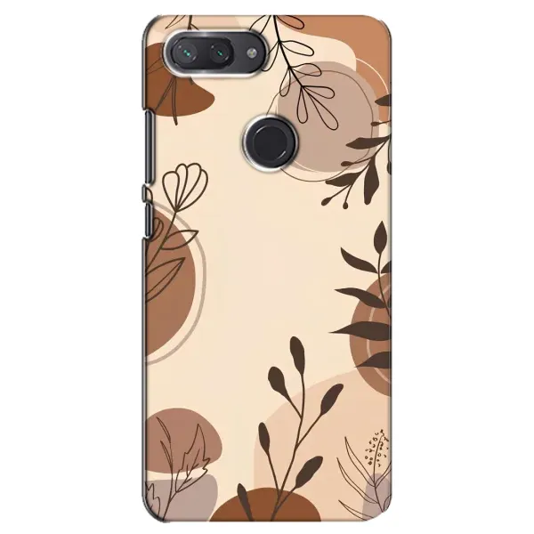 Чохол з принтом «Коричневі квіти» для Xiaomi Mi 8 Lite