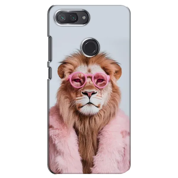 Чохол з принтом «Лев в окулярах» для Xiaomi Mi 8 Lite