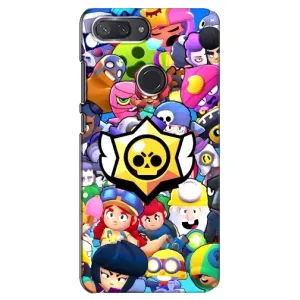 Чехол для Xiaomi Mi 8 Lite Бравл Старс (VPrint) (Лого Brawl Stars)