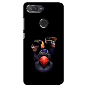 Чехол с Обезьянами Xiaomi Mi 8 Lite - (AlphaPrint) (Три обезьяны)