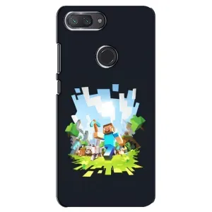 Чехол Майнкрафт на Xiaomi Mi 8 Lite (AlphaPrint) Minecraft (персонажи Minecraft)