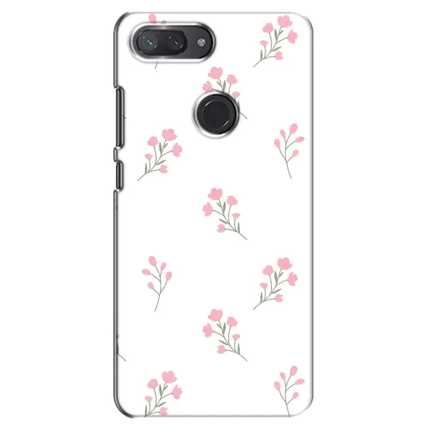 Чохол з принтом «Рожеві квіти» для Xiaomi Mi 8 Lite