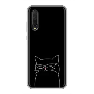 Чохол з принтом «Байдужий кіт» для Xiaomi Mi 9 Lite