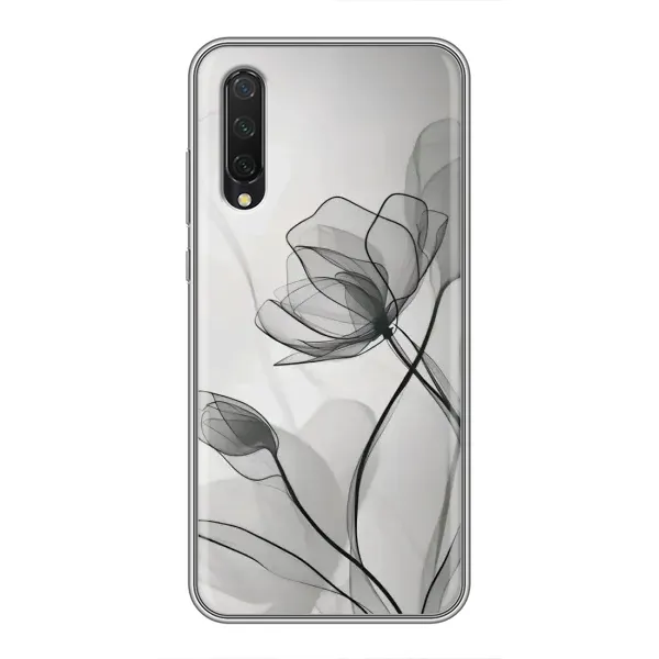 Чохол з принтом «Чорні квіти» для Xiaomi Mi 9 Lite Чохол з принтом «Чорні квіти» для Xiaomi Mi 9 Lite