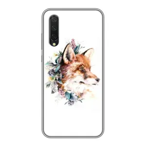 Чехлы с картинкой Лисички для Xiaomi Mi 9 Lite (VPrint) (Лисичка в цветочках)