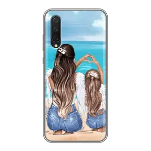 Чехол с печатью для Xiaomi Mi 9 Lite - (Мама с ребенком) (AlphaPrint) (Мама с доченькой)