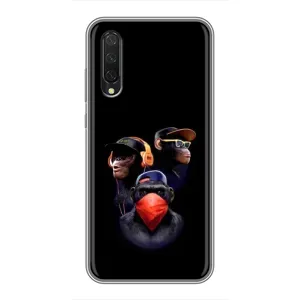 Чехол с Обезьянами Xiaomi Mi 9 Lite - (AlphaPrint) (Три обезьяны)
