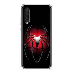 Чехол с человеком пауком для Xiaomi Mi 9 Lite - (AlphaPrint) (Паук марвел)