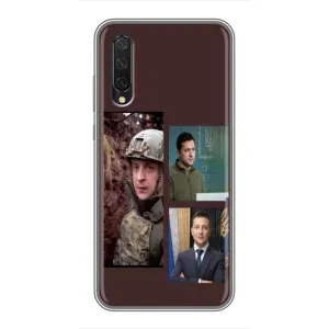 Чехол для Xiaomi Mi 9 Lite (AlphaPrint - с принтом Зеленского) (Президент)