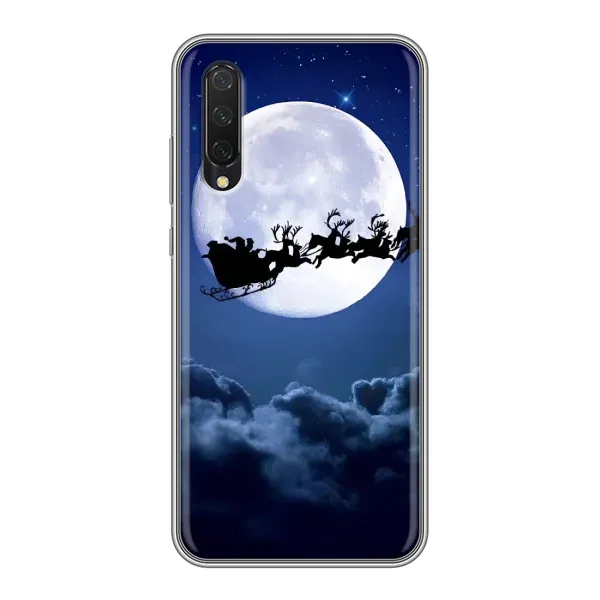 Чохол з принтом «Санта - місяць» для Xiaomi Mi 9 Lite