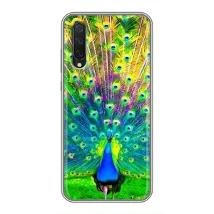 Чехол с птицами на Xiaomi Mi 9 Lite (VPrint) (Яркий Павлин)