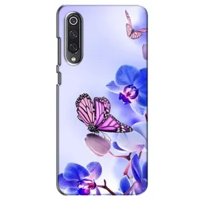 Чохли з квітами для Xiaomi Mi 9 SE (VPrint) (Метелик на квітах)