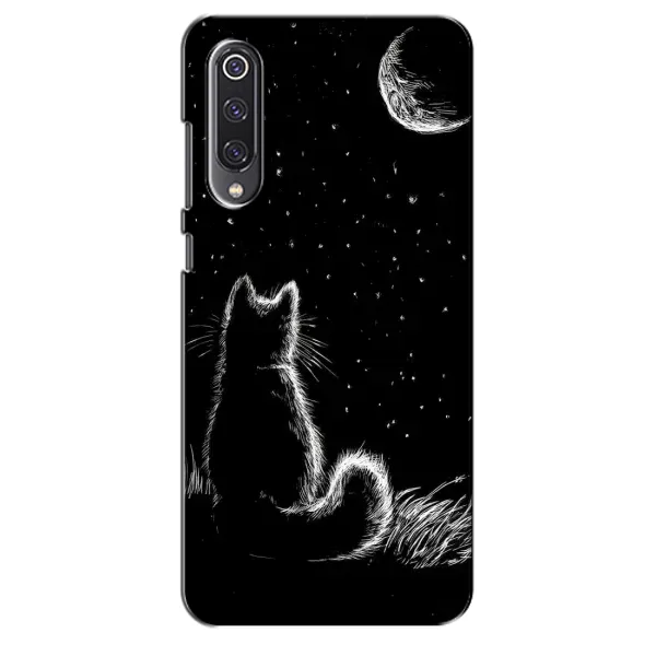 Чохол з принтом «Котик і місяць» для Xiaomi Mi 9 SE