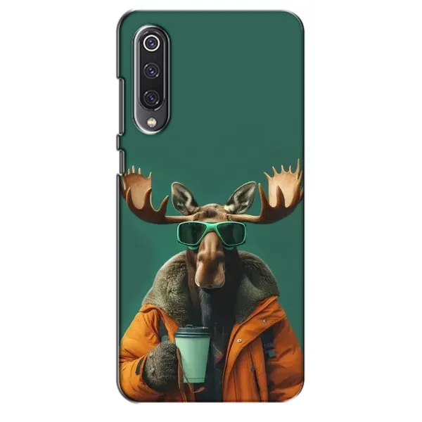 Чехол с принтом «Лось с кофе» для Xiaomi Mi 9 SE