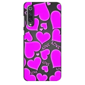 Чехлы для любимой на Сяомі Мі 9 SE (VPrint) (Pink hearts)