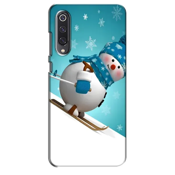 Чохол з принтом «Сніговик на лижах» для Xiaomi Mi 9 SE