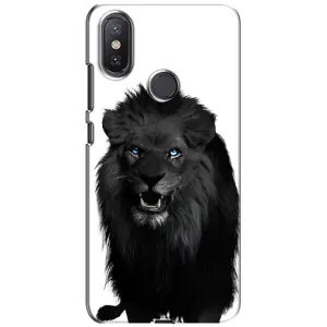 Чехлы с картинками животных Xiaomi Mi A2 Lite (Черный ЛЕВ)