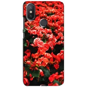 Чохли з квітами для Xiaomi Mi A2 Lite (VPrint) (Квіти червоні)