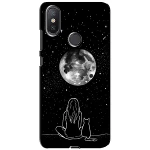 Чохол з малюнком кіт на Xiaomi Mi A2 Lite (Дівчина з котом)