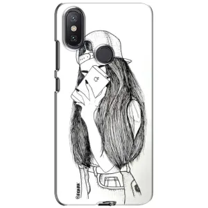Чохол з друком для Xiaomi Mi A2 Lite - (Мода) (AlphaPrint) (Фото дівчини)