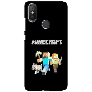 Чехол Майнкрафт на Xiaomi Mi A2 Lite (AlphaPrint) Minecraft (герои Minecraft)