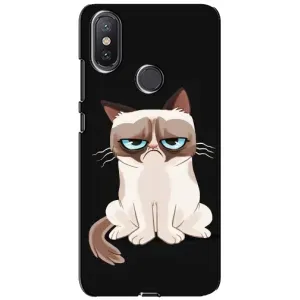 Чехол с принтом для Xiaomi Mi A2 Lite (AlphaPrint) Модные коты (Грустный кот)