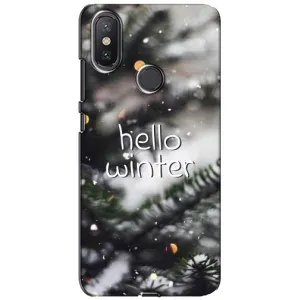 Новогодние, Праздничные Чехлы для Xiaomi Mi A2 Lite - 2024 год (Hello winter)