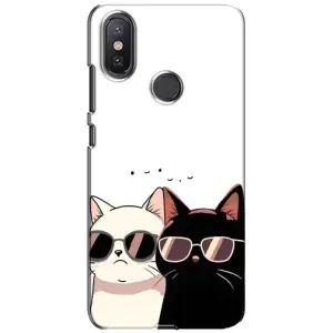 Чохол з малюнком кіт на Xiaomi Mi A2 Lite (Коти в окулярах)