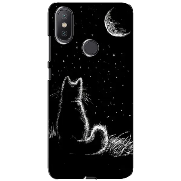 Чехол с принтом «Котик и луна» для Xiaomi Mi A2 Lite