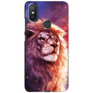 Чехол со Львом для Xiaomi Mi A2 Lite (VPrint) (Красочный Лев)