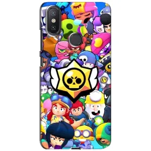 Чехол для Xiaomi Mi A2 Lite Бравл Старс (VPrint) (Лого Brawl Stars)