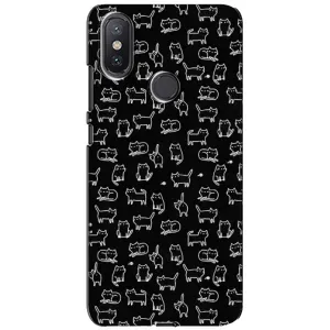 Чехол с принтом для Xiaomi Mi A2 Lite (AlphaPrint) Модные коты (Меленькие котики)