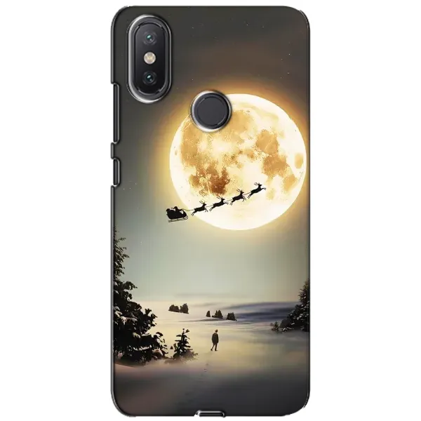 Чехол с принтом «Санта на луне» для Xiaomi Mi A2 Lite