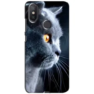 Чохли з Котиками для Xiaomi Mi A2 Lite (VPrint) (Сірий Кіт)