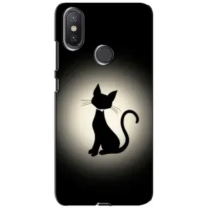 Чехол с принтом для Xiaomi Mi A2 Lite (AlphaPrint) Модные коты (Силуэт котика)