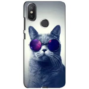 Чехол с принтом для Xiaomi Mi A2 Lite (AlphaPrint) Модные коты (Стильный кот)