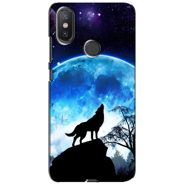 Чохол з принтом «Вовк на місяць» для Xiaomi Mi A2 Lite