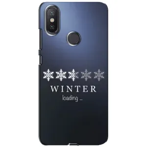 Зимние Чехлы для Ксиаоми Ми А2 Лайт - прозрачный фон (Winter loading)