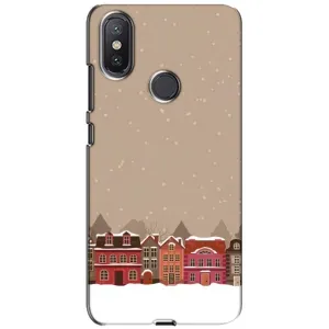 Новогодние, Праздничные Чехлы для Xiaomi Mi A2 Lite - 2024 год (Зимний город)
