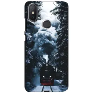 Новогодние, Праздничные Чехлы для Xiaomi Mi A2 Lite - 2024 год (Зимний поезд)