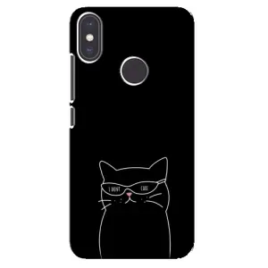 Чехол с рисунком кот на Xiaomi Mi A2 (Равнодушный кот)