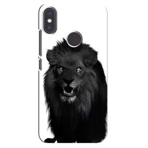 Чехлы с картинками животных Xiaomi Mi A2 (Черный ЛЕВ)