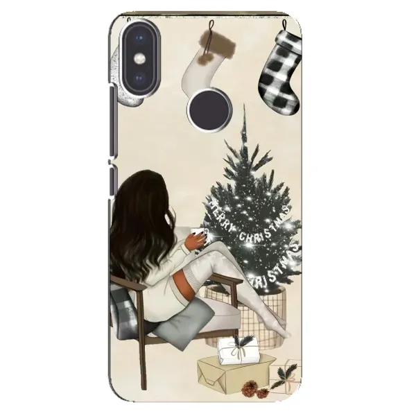 Чехол с принтом «Девушка с елкой» для Xiaomi Mi A2 Чехол с принтом «Девушка с елкой» для Xiaomi Mi A2