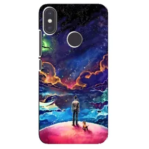 Космічні Чохли для Сяомі Мі А2 (VPrint) (Вид Галактики)